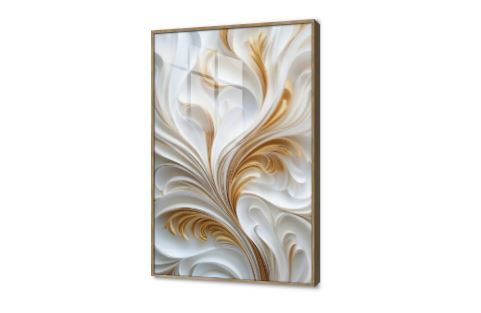 لوحات كانفاس نباتات تجريديه - شرائح ابيض و ذهبى SA87969 كل التابلوهات المودرن, تجريدي ابيض - اوف وايت, فضى – ذهبى ديجيتال آرت, مظهر بارز, مودرن غرفة المعيشة, مدخل المنزل, مكاتب – شركات - اعمال اكريليك, بالطول, ببرواز, برواز خشبى, مستطيل