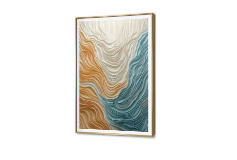 تابلوه مودرن تجريدى خطوط منحنية و امواج SA87953 كل التابلوهات المودرن, تجريدي ابيض - اوف وايت, ازرق - تركواز, برتقالى الوان زيتية - اكريليك, لوحات فنية, مظهر بارز, مودرن غرفة الاستقبال, غرفة المعيشة, مدخل المنزل, مكاتب – شركات - اعمال بالطول, ببرواز, برواز SF9, برواز ذهبى, مستطيل