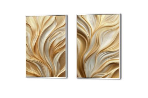 تابلوه مودرن تجريدي ذهبى انسيابى SA87979 كل التابلوهات المودرن, تجريدي ابيض - اوف وايت, فضى – ذهبى ديجيتال آرت, لوحات فنية, مظهر بارز, مودرن غرفة الاستقبال, غرفة المعيشة, مدخل المنزل, مكاتب – شركات - اعمال بالعرض, ببرواز, برواز ابيض, مستطيل