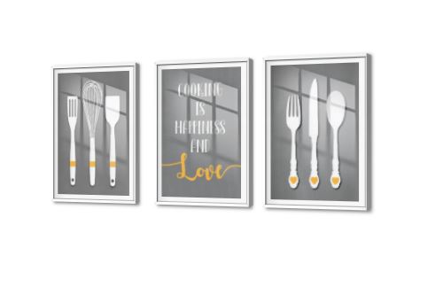 لوحات حائط لتزيين المطبخ SA88176 كل التابلوهات المودرن, مشروبات – اطعمة - المطبخ ابيض - اوف وايت, برتقالى, رمادى بسيط و هادئ, ديجيتال آرت, قابل للتعديل, كتابات و حروف, مودرن غرفة الطعام - المطبخ, مكاتب – شركات - اعمال اكريليك, بالعرض, ببرواز, برواز SF9, برواز ابيض, مستطيل