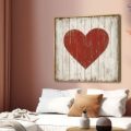 تابلوه حائط قلب احمر كلاسيكى SA88373 كل التابلوهات المودرن, قلوب, رومانسى احمر - نبيتى, بنى - بيج تماثل - سيميترى, لوحات فنية, مودرن غرفة المعيشة, غرفة النوم, غرفة بنات ببرواز, برواز ذهبى, مربع