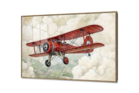 تابلوه مودرن كانفس طائرة كلاسيكية بالون الاحمر SA89070 كل التابلوهات المودرن, سحاب, طائرات, سيارات – دراجات - مواصلات, مناظر طبيعية ابيض - اوف وايت, احمر - نبيتى الوان مائية, لوحات فنية, مودرن غرفة المعيشة, غرفة شباب, مكاتب – شركات - اعمال اكريليك, بالعرض, ببرواز, برواز خشبى, مستطيل