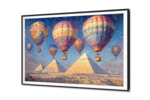 تابلوه حائط عظمة الأهرامات وسحر التحليق في السماء SA89020 كل التابلوهات المودرن, دول و مدن مشهورة, مصر الفرعونية, مناطيد هوائية, مناظر مصرية, سيارات – دراجات - مواصلات, اماكن و مدن و مباني, مصر ازرق - تركواز, اصفر الوان زيتية - اكريليك, كلاسيك – نيو كلاسيك, لوحات فنية, مثلثات, مودرن غرفة المعيشة, مكاتب – شركات - اعمال بالعرض, ببرواز, برواز SF9, برواز اسود, مستطيل