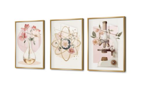 تابلوهات مودرن ادوات و علوم و زهور SA88489 كل التابلوهات المودرن, اعمال و شركات, علوم, عيادات - طبيه - مستشفيات بينك – فوشيا, فضى – ذهبى ديجيتال آرت, كلاسيك – نيو كلاسيك, لوحات فنية, مودرن مكاتب – شركات - اعمال اكريليك, بالعرض, ببرواز, برواز ذهبى, مستطيل