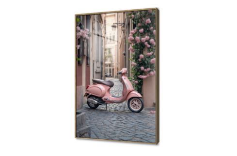تابلوهات حائط (سكوتر) بينك وسط مبانى قديمة SA89221 كل التابلوهات المودرن, دراجات بخارية - موتوسيكلات, سيارات – دراجات - مواصلات بينك – فوشيا, درجات الباستيل, رمادى بسيط و هادئ, صور فوتوغرافية, مودرن غرفة الاستقبال, غرفة المعيشة, غرفة بنات اكريليك, بالطول, ببرواز, برواز خشبى, مستطيل