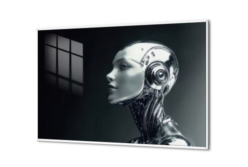 لوحات فنية روبوت التكنولوجيا المتقدمة SA88912 كل التابلوهات المودرن, اعمال و شركات, تكنولوجى, تكنولوجى و معلومات, خيال - خيال علمى ابيض و اسود, اسود, الوان داكنة, فضى – ذهبى ديجيتال آرت, لوحات فنية, مودرن غرفة شباب, مكاتب – شركات - اعمال اكريليك, بالعرض, ببرواز, برواز ابيض, مستطيل