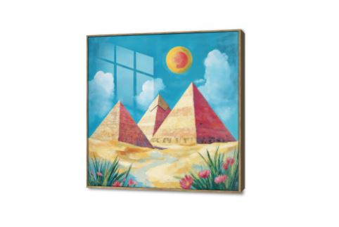 تابلوه مودرن اهرامات الجيزة تصميم خيالى SA88502 كل التابلوهات المودرن, دول و مدن مشهورة, مصر الفرعونية, مناظر مصرية, اماكن و مدن و مباني, مصر ازرق - تركواز, اصفر الوان مائية, لوحات فنية, مودرن غرفة المعيشة, مكاتب – شركات - اعمال اكريليك, ببرواز, برواز خشبى, مربع
