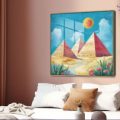 تابلوه مودرن اهرامات الجيزة تصميم خيالى SA88502 كل التابلوهات المودرن, دول و مدن مشهورة, مصر الفرعونية, مناظر مصرية, اماكن و مدن و مباني, مصر ازرق - تركواز, اصفر الوان مائية, لوحات فنية, مودرن غرفة المعيشة, مكاتب – شركات - اعمال اكريليك, ببرواز, برواز خشبى, مربع
