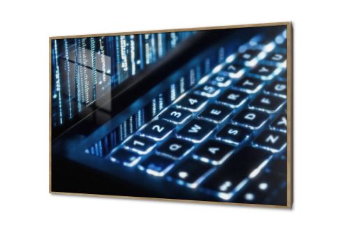 تابلوه مودرن لوحة المفاتيح بإضائة SA88918 كل التابلوهات المودرن, اعمال و شركات, تكنولوجى, تكنولوجى و معلومات ازرق - تركواز, اسود, الوان داكنة ديجيتال آرت, مودرن, نيون ستايل غرفة شباب, مكاتب – شركات - اعمال اكريليك, بالعرض, ببرواز, برواز ذهبى, مستطيل