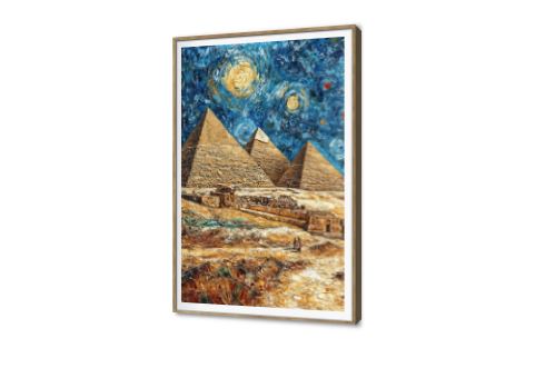 لوحات فنية اهرامات الجيزه باسلوب فان جوخ SA88497 كل التابلوهات المودرن, دول و مدن مشهورة, مصر الفرعونية, مناظر مصرية, اماكن و مدن و مباني, مصر ازرق - تركواز, اصفر, بنى - بيج الوان زيتية - اكريليك, لوحات فنية, مودرن غرفة المعيشة, مكاتب – شركات - اعمال بالطول, ببرواز, برواز SF9, برواز خشبى, مستطيل