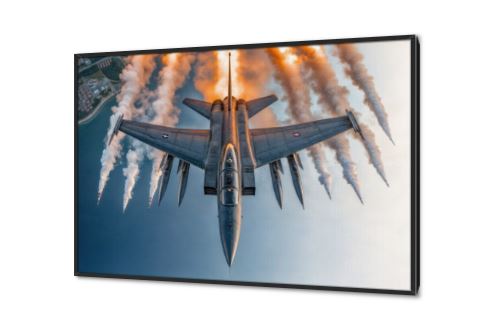 تابلوه مودرن طائرة حربية نفاثة SA89063 كل التابلوهات المودرن, اكشن - مغامرات, طائرات, سيارات – دراجات - مواصلات ازرق - تركواز, برتقالى, رمادى ديجيتال آرت, مودرن غرفة شباب, مكاتب – شركات - اعمال بالعرض, ببرواز, برواز اسود, مستطيل