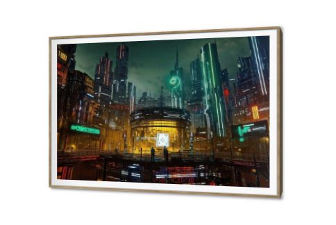 تابلوهات ديكور مدينة اضواء النيون SA88885 كل التابلوهات المودرن, اعمال و شركات, تكنولوجى, تكنولوجى و معلومات, خيال - خيال علمى اخضر - زيتى, اسود, اصفر, الوان داكنة ديجيتال آرت, مودرن, نيون ستايل غرفة شباب, مكاتب – شركات - اعمال بالعرض, ببرواز, برواز SF9, برواز خشبى, مستطيل