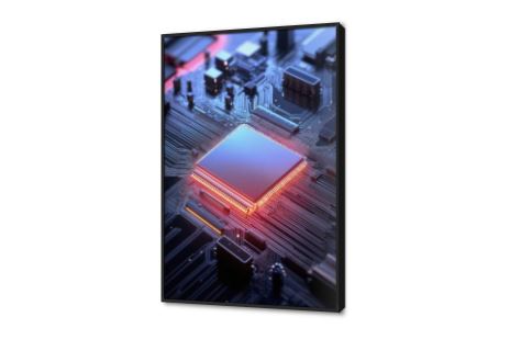 تابلوه معالج إلكتروني دقيق SA88856 كل التابلوهات المودرن, اعمال و شركات, تكنولوجى, تكنولوجى و معلومات ازرق - تركواز, اسود, برتقالى ديجيتال آرت, لوحات فنية, مودرن, نيون ستايل غرفة شباب, مكاتب – شركات - اعمال بالطول, ببرواز, برواز اسود, مستطيل