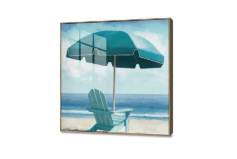 تابلوهات شاطئ هادئ مع شمسية زرقاء SA88710 كل التابلوهات المودرن, شاطئ البحر, شمسية و مظلات, بحار و شواطئ و مراكب, طبيعه صامتة ازرق - تركواز الوان زيتية - اكريليك, لوحات فنية, مودرن غرفة المعيشة, غرفه الغسيل - التويليت اجازة الصيف اكريليك, ببرواز, برواز خشبى, مربع
