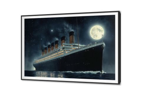 تابلوه سفينة تيتانك ليلا SA88513 كل التابلوهات المودرن, سفن كبيرة, بحار و شواطئ و مراكب ازرق - تركواز, اسود, الوان داكنة الوان زيتية - اكريليك, كلاسيك – نيو كلاسيك, لوحات فنية مكاتب – شركات - اعمال فى الليل بالعرض, ببرواز, برواز SF9, برواز اسود, مستطيل