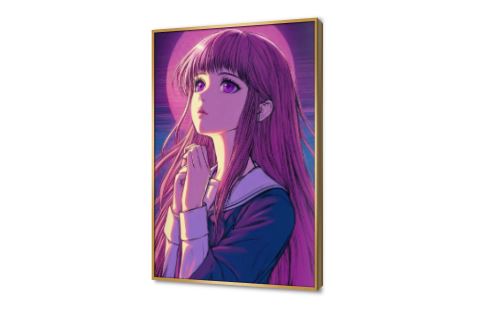 لوحات حائط شخصية انمى بملابس مدرسية SA88315 كل التابلوهات المودرن, افلام - مسلسلات - ميديا, انمى, بنات, شخصيات و وجوه ازرق - تركواز, بينك – فوشيا, موف – ارجوانى ديجيتال آرت, لوحات فنية, مودرن غرفة بنات بالطول, ببرواز, برواز ذهبى, مستطيل