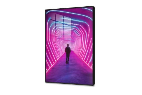 تابلوه شخصا ممر خيالى بأضواء نيون SA88929 كل التابلوهات المودرن, اعمال و شركات, تكنولوجى, تكنولوجى و معلومات, رجال, شخصيات و وجوه ازرق - تركواز, بينك – فوشيا, موف – ارجوانى ديجيتال آرت, مودرن, نيون ستايل غرفة شباب, مكاتب – شركات - اعمال اكريليك, بالطول, ببرواز, برواز اسود, مستطيل