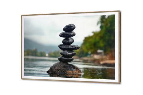 لوحات حائط مودرن احجار سوداء متوازنة فوق الماء SA88677 كل التابلوهات المودرن, احجار و صخور, بحار و شواطئ و مراكب, طبيعه صامتة اخضر - زيتى, اسود صور فوتوغرافية, مودرن غرفة المعيشة, غرفه الغسيل - التويليت, مكاتب – شركات - اعمال بالعرض, ببرواز, برواز SF9, برواز خشبى, مستطيل