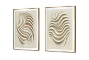 تابلوه مودرن كانفس اشكال هندسيه متداخلة SA89750 كل التابلوهات المودرن, مميزة و مختارة, اشكال هندسية و زخارف, تجريدي ابيض - اوف وايت اشكال هندسية و زخارف, الوان زيتية - اكريليك, بوهو ستايل, كلاسيك – نيو كلاسيك, لوحات فنية, مظهر بارز, مودرن غرفة الاستقبال, غرفة المعيشة, مدخل المنزل, مكاتب – شركات - اعمال بالعرض, ببرواز, برواز SF9, برواز ذهبى, مربع, مستطيل