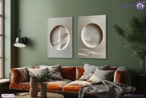 تابلوه تجريدى دوائر و خطوط SA90363 ( كل التابلوهات المودرن), اشكال هندسية و زخارف, تجريدي ابيض - اوف وايت, بنى - بيج اشكال هندسية و زخارف, دوائر, صور فوتوغرافية, لوحات فنية, مظهر بارز, مودرن غرفة الاستقبال, غرفة المعيشة, مكاتب – شركات - اعمال بالطول, بالعرض, مستطيل