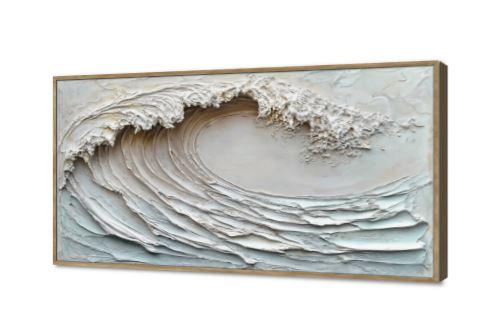 تابلوهات حائط موجه بحريه بتفاصيل دقيقة SA90320 كل التابلوهات المودرن, امواج, بحار و شواطئ و مراكب ابيض - اوف وايت, ازرق - تركواز كلاسيك – نيو كلاسيك, لوحات فنية, مظهر بارز, مودرن غرفة الاستقبال, غرفة المعيشة, مدخل المنزل اجازة الصيف بالعرض, ببرواز, برواز خشبى, مستطيل