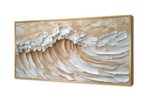 تابلوهات موج البحر - تجريدى SA90375 كل التابلوهات المودرن, امواج, بحار و شواطئ و مراكب, تجريدي ابيض - اوف وايت, بنى - بيج الوان زيتية - اكريليك, كلاسيك – نيو كلاسيك, لوحات فنية, مظهر بارز, مودرن غرفة الاستقبال, غرفة المعيشة, غرفة النوم, مدخل المنزل, مكاتب – شركات - اعمال اجازة الصيف بالعرض, ببرواز, برواز ذهبى, مستطيل