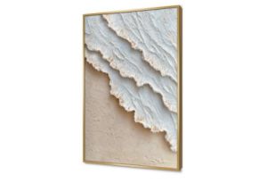 تابلوهات حائط امواج البحر التجريدية SA90159 كل التابلوهات المودرن, امواج, بحار و شواطئ و مراكب, تجريدي ابيض - اوف وايت, بنى - بيج, فضى – ذهبى بوهو ستايل, كلاسيك – نيو كلاسيك, لوحات فنية, مظهر بارز, مودرن غرفة الاستقبال, غرفة المعيشة, مدخل المنزل, مكاتب – شركات - اعمال اجازة الصيف بالطول, ببرواز, برواز ذهبى, مستطيل