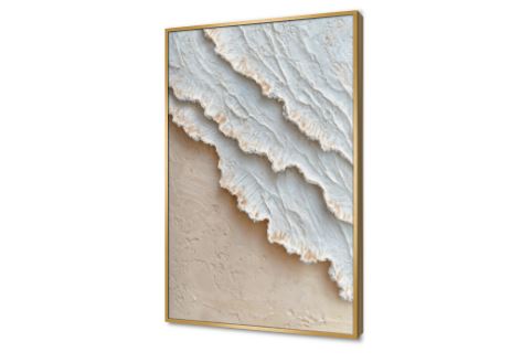 تابلوهات حائط امواج البحر التجريدية SA90159 كل التابلوهات المودرن, امواج, بحار و شواطئ و مراكب, تجريدي ابيض - اوف وايت, بنى - بيج, فضى – ذهبى بوهو ستايل, كلاسيك – نيو كلاسيك, لوحات فنية, مظهر بارز, مودرن غرفة الاستقبال, غرفة المعيشة, مدخل المنزل, مكاتب – شركات - اعمال اجازة الصيف بالطول, ببرواز, برواز ذهبى, مستطيل