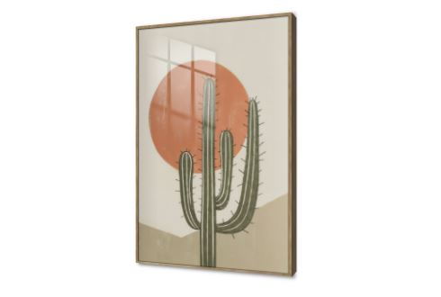 تابلوه حائط صبار امام قرص الشمس SA91327 كل التابلوهات المودرن, نبات الصبار, ورود - زهور - نباتات اخضر - زيتى, برتقالى, بنى - بيج الستريشن - فيكتور, بسيط و هادئ, بوهو ستايل, ديجيتال آرت, لوحات فنية, مودرن غرفة الاستقبال, غرفة المعيشة, مدخل المنزل, مكاتب – شركات - اعمال شروق - غروب اكريليك, بالطول, ببرواز, برواز خشبى, مستطيل
