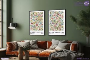 تابلوهات حائط ازهار الحديقة Garden Flowers SA91656 ( كل التابلوهات المودرن), مميزة و مختارة, ورود , زهور و نباتات احمر - نبيتى, اخضر - زيتى, ازرق - تركواز الوان مائية, بوهو ستايل, قابل للتعديل, كتابات و حروف, لوحات فنية, مودرن غرفة الاستقبال, غرفة المعيشة, غرفة النوم فصل الربيع بالطول, بالعرض, ببرواز, برواز اسود, مستطيل