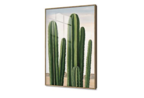 تابلوهات نباتات صبار عملاق SA91350 كل التابلوهات المودرن, نبات الصبار, ورود - زهور - نباتات اخضر - زيتى الوان زيتية - اكريليك, لوحات فنية, مودرن غرفة الاستقبال, غرفة المعيشة اكريليك, بالطول, برواز خشبى, مستطيل