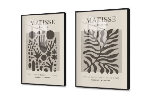 تابلوه مودرن مجموعة مستوحاة من ماتيس SA93300 كل التابلوهات المودرن, English Text & Quotes, اشكال هندسية و زخارف بنى - بيج اشكال هندسية و زخارف, الستريشن - فيكتور, بوهو ستايل, كتابات و حروف, مودرن غرفة الاستقبال, غرفة المعيشة, مكاتب – شركات - اعمال اكريليك, بالعرض, ببرواز, برواز اسود, مربع