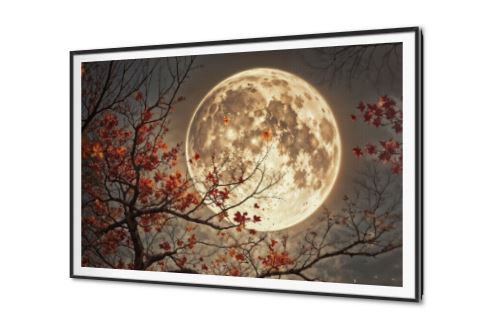 تابلوهات حائط القمر الكامل مع الاشجار SA93142 كل التابلوهات المودرن, اشجار, القمر, فضاء و كواكب, مناظر طبيعية احمر - نبيتى, الوان داكنة, بنى - بيج صور فوتوغرافية, كلاسيك – نيو كلاسيك, مودرن غرفة الاستقبال, غرفة المعيشة, غرفة النوم فى الليل بالعرض, ببرواز, برواز SF9, برواز اسود, مستطيل