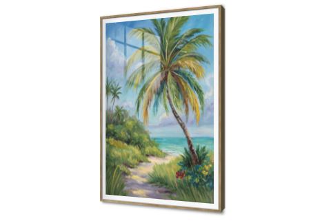 لوحة فنية لشاطئ استوائي وأشجار نخيل خضراء SA94223 كل التابلوهات المودرن, اعمال و شركات, سياحة و سفر, شاطئ البحر, نخيل, بحار و شواطئ و مراكب, مناظر طبيعية اخضر - زيتى, ازرق - تركواز الوان زيتية - اكريليك, لوحات فنية, مودرن غرفة الاستقبال, غرفة المعيشة, مكاتب – شركات - اعمال اجازة الصيف اكريليك, بالطول, ببرواز, برواز SF9, برواز خشبى, مستطيل