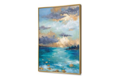 لوحات فنية تجريدية للبحر مع سماء ذهبية SA94823 كل التابلوهات المودرن, شاطئ البحر, بحار و شواطئ و مراكب, تجريدي ازرق - تركواز, رمادى, فضى – ذهبى الوان زيتية - اكريليك, لوحات فنية, مظهر بارز, مودرن غرفة الاستقبال, غرفة المعيشة, مدخل المنزل, مكاتب – شركات - اعمال شروق - غروب بالطول, ببرواز, برواز ذهبى, مستطيل