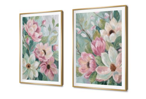 تابلوه مودرن لزهور الماجنوليا بألوان الباستيل الهادئة SA94399 كل التابلوهات المودرن, اوراق شجر - نباتات, ورود - زهور - نباتات ابيض - اوف وايت, اخضر - زيتى, بينك – فوشيا, درجات الباستيل الوان زيتية - اكريليك, بسيط و هادئ, لوحات فنية, مودرن غرفة الاستقبال, غرفة المعيشة, غرفة النوم, غرفة بنات, مدخل المنزل فصل الربيع بالطول, ببرواز, برواز SF9, برواز ذهبى, مستطيل