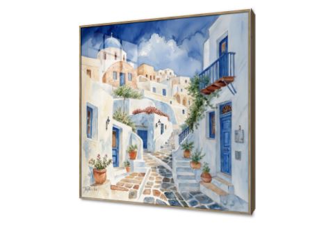 لوحات حائط لمناظر طبيعية لمدينة سانتوريني اليونانية SA94475 كل التابلوهات المودرن, اعمال و شركات, دول و مدن مشهورة, سياحة و سفر, مبانى و هندسة معمارية, اماكن و مدن و مباني ابيض - اوف وايت, ازرق - تركواز, بنى - بيج الوان مائية, بسيط و هادئ, دول البحر المتوسط, لوحات فنية, مودرن غرفة الاستقبال, غرفة المعيشة, غرفة النوم, مدخل المنزل, مكاتب – شركات - اعمال اجازة الصيف اكريليك, ببرواز, برواز خشبى, مربع