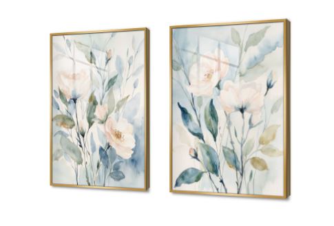 تابلوه مودرن كانفاس لورود رقيقة بالالوان المائية SA95099 كل التابلوهات المودرن, اوراق شجر - نباتات, ورود - زهور - نباتات اخضر - زيتى, ازرق - تركواز, درجات الباستيل الوان مائية, بسيط و هادئ, لوحات فنية, مودرن غرفة الاستقبال, غرفة المعيشة, غرفة النوم, غرفة بنات, مدخل المنزل, مكاتب – شركات - اعمال فصل الربيع اكريليك, بالعرض, ببرواز, برواز ذهبى, مستطيل