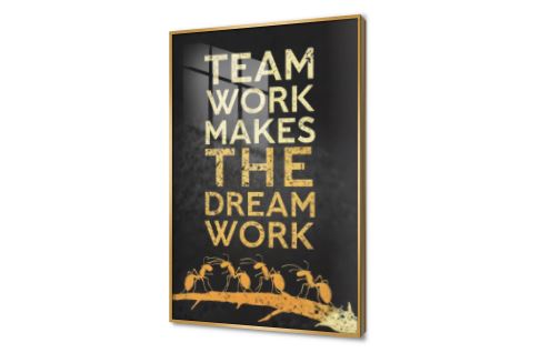 تابلوهات حائط تحفيزية مقولة العمل الجماعي الملهمة SA94094 كل التابلوهات المودرن, اعمال و شركات, English Text & Quotes, حيوانات و طيور اسود, اصفر, اللون الواحد, الوان داكنة, فضى – ذهبى الستريشن - فيكتور, بسيط و هادئ, ديجيتال آرت, قابل للتعديل, كتابات و حروف, مودرن غرفة الاستقبال, غرفة المعيشة, غرفة شباب, مكاتب – شركات - اعمال اكريليك, بالطول, برواز ذهبى, مستطيل