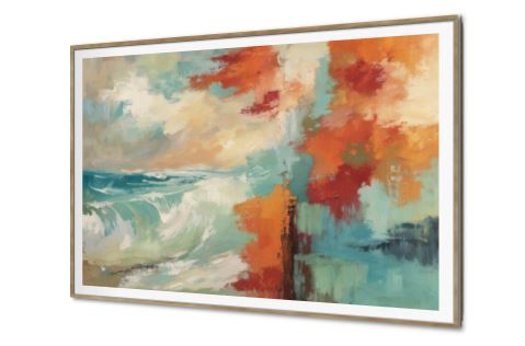 لوحات فنية تجريدية لأمواج البحر بألوان دافئة SA95138 كل التابلوهات المودرن, امواج, بحار و شواطئ و مراكب, تجريدي ابيض - اوف وايت, ازرق - تركواز, برتقالى الوان زيتية - اكريليك, لوحات فنية, مظهر بارز, مودرن غرفة الاستقبال, غرفة المعيشة, مدخل المنزل, مكاتب – شركات - اعمال بالعرض, ببرواز, برواز SF9, برواز خشبى, مستطيل