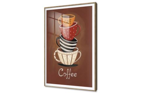 لوحة فنية لأكواب القهوة الملونة لديكور المطبخ SA94572 كل التابلوهات المودرن, قهوة, English Text & Quotes, مشروبات – اطعمة - المطبخ ابيض - اوف وايت, احمر - نبيتى, برتقالى, بنى - بيج بسيط و هادئ, ديجيتال آرت, عتيق - فينتاج, كتابات و حروف, لوحات فنية, مودرن غرفة الطعام - المطبخ, غرفة المعيشة, مكاتب – شركات - اعمال اكريليك, بالطول, ببرواز, برواز SF9, برواز خشبى, مستطيل