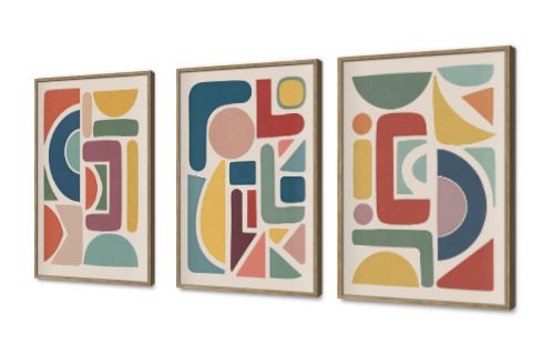 لوحات حائط مودرن تجريدية بأشكال هندسية ملونة SA94013 كل التابلوهات المودرن, اعمال و شركات, اشكال هندسية و زخارف ابيض - اوف وايت, احمر - نبيتى, اخضر - زيتى, ازرق - تركواز, اصفر, متعدد الالوان اشكال هندسية و زخارف, الستريشن - فيكتور, بسيط و هادئ, بوهو ستايل, مودرن غرفة الاستقبال, غرفة المعيشة, غرفة النوم, مدخل المنزل, مكاتب – شركات - اعمال بالعرض, ببرواز, برواز خشبى, مستطيل