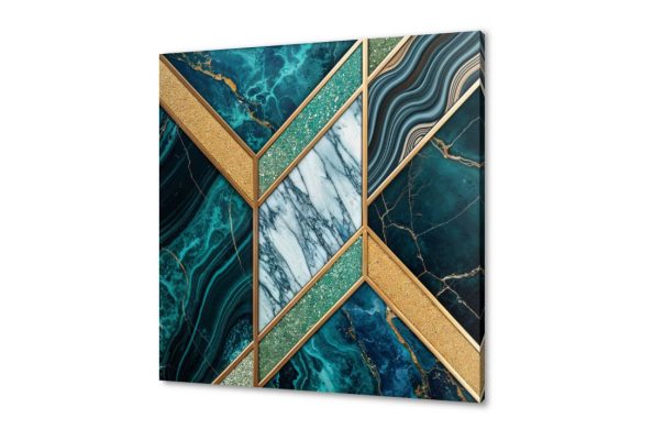 تابلوه مودرن بتصميم رخامي ذهبي وأشكال هندسية SA95007 احجار و صخور, كل التابلوهات المودرن, اشكال هندسية و زخارف, تجريدي, طبيعه صامتة ابيض - اوف وايت, اخضر - زيتى, ازرق - تركواز, اسود, الوان داكنة, فضى – ذهبى اشكال هندسية و زخارف, ديجيتال آرت, مظهر بارز, مودرن غرفة الاستقبال, غرفة المعيشة, غرفة النوم, مدخل المنزل, مكاتب – شركات - اعمال مربع