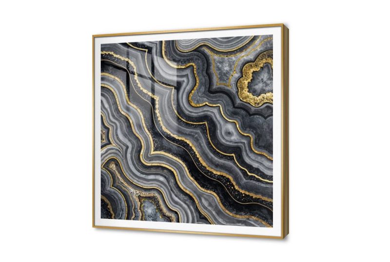 لوحات حائط مودرن لتصميم رخامي أسود وذهبي SA95072 كل التابلوهات المودرن, تجريدي اسود, الوان داكنة, رمادى, فضى – ذهبى ديجيتال آرت, لوحات فنية, مودرن غرفة الاستقبال, غرفة المعيشة, مدخل المنزل, مكاتب – شركات - اعمال اكريليك, ببرواز, برواز SF9, برواز ذهبى, مربع