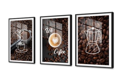 لوحات حائط مودرن ثلاث قطع لعشاق القهوة SA94552 كل التابلوهات المودرن, قهوة, English Text & Quotes, مشروبات – اطعمة - المطبخ ابيض - اوف وايت, اسود, اللون الواحد, الوان داكنة, بنى - بيج الستريشن - فيكتور, ديجيتال آرت, صور فوتوغرافية, قابل للتعديل, كتابات و حروف, مودرن غرفة الاستقبال, غرفة الطعام - المطبخ, غرفة المعيشة, مكاتب – شركات - اعمال اكريليك, بالعرض, ببرواز, برواز SF9, برواز اسود, مستطيل