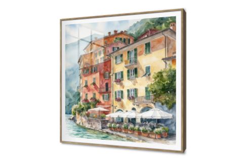 لوحة فنية لمباني ملونة على ضفاف بحيرة SA94450 كل التابلوهات المودرن, اعمال و شركات, سياحة و سفر, لوحات مدن على البحر, نوافذ, اماكن و مدن و مباني اخضر - زيتى, برتقالى, بنى - بيج الوان مائية, بسيط و هادئ, دول البحر المتوسط, لوحات فنية, مودرن غرفة الاستقبال, غرفة المعيشة, مدخل المنزل, مكاتب – شركات - اعمال اجازة الصيف اكريليك, ببرواز, برواز SF9, برواز خشبى, مربع