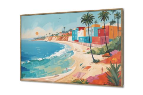 لوحات حائط مودرن لمنظر الشاطئ الصيفي الملون SA94312 كل التابلوهات المودرن, اعمال و شركات, امواج, سياحة و سفر, شاطئ البحر, لوحات مدن على البحر, بحار و شواطئ و مراكب, اماكن و مدن و مباني ابيض - اوف وايت, اخضر - زيتى, ازرق - تركواز, برتقالى ديجيتال آرت, لوحات فنية, مودرن غرفة الاستقبال, غرفة المعيشة, مدخل المنزل, مكاتب – شركات - اعمال اجازة الصيف بالعرض, ببرواز, برواز خشبى, مستطيل