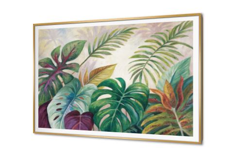 لوحات فنية لأوراق الشجر الاستوائية لديكور منزلي SA94239 كل التابلوهات المودرن, اوراق شجر - نباتات, ورود - زهور - نباتات ابيض - اوف وايت, اخضر - زيتى, ازرق - تركواز الوان زيتية - اكريليك, لوحات فنية, مودرن غرفة الاستقبال, غرفة المعيشة, مدخل المنزل, مكاتب – شركات - اعمال فصل الربيع بالعرض, ببرواز, برواز SF9, برواز ذهبى, مستطيل