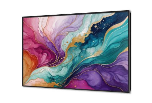 لوحات فنية بألوان مائية متدفقة وخطوط ذهبية SA94379 كل التابلوهات المودرن, تجريدي ازرق - تركواز, برتقالى, بينك – فوشيا, فضى – ذهبى, قوى و زاهى, متعدد الالوان, موف – ارجوانى الوان مائية, ديجيتال آرت, لوحات فنية, مودرن غرفة الاستقبال, غرفة المعيشة, غرفة النوم, مدخل المنزل, مكاتب – شركات - اعمال بالعرض, ببرواز, برواز اسود, مستطيل