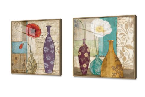 لوحات حائط فنية لورود وفازات مزخرفة SA95113 كل التابلوهات المودرن, فازات و اوانى, طبيعه صامتة, ورود - زهور - نباتات احمر - نبيتى, ازرق - تركواز, بنى - بيج, موف – ارجوانى ديجيتال آرت, عتيق - فينتاج, كتابات و حروف, كلاسيك – نيو كلاسيك, لوحات فنية, مودرن غرفة الاستقبال, غرفة الطعام - المطبخ, غرفة المعيشة, مدخل المنزل, مكاتب – شركات - اعمال اكريليك, بالعرض, ببرواز, برواز خشبى, مستطيل